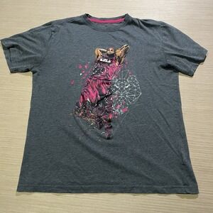 Nike Dri Fit LeBron James Miami Twice T-shirt Men's L Grey King James